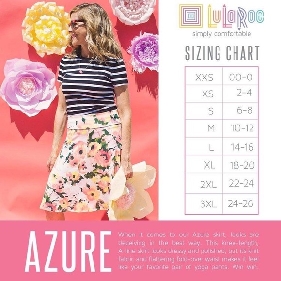 LuLaRoe Azure Skirt - XL - Picture 4 of 4